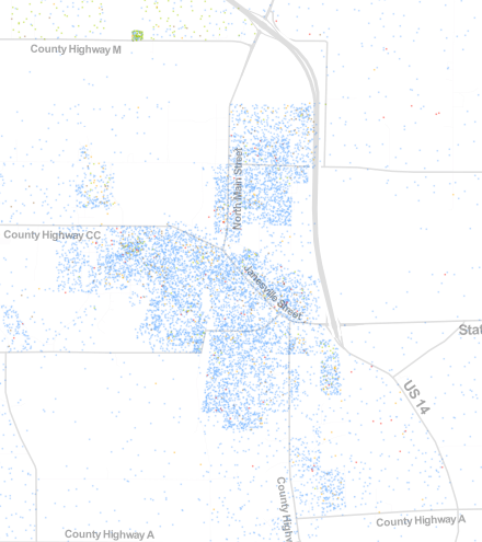 Distribution of races in Oregon, Wisconsin; according to the 2010 U.S. Census.